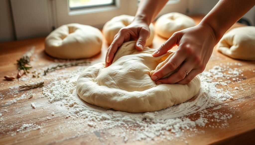 Dessert Pizza Dough Preparation