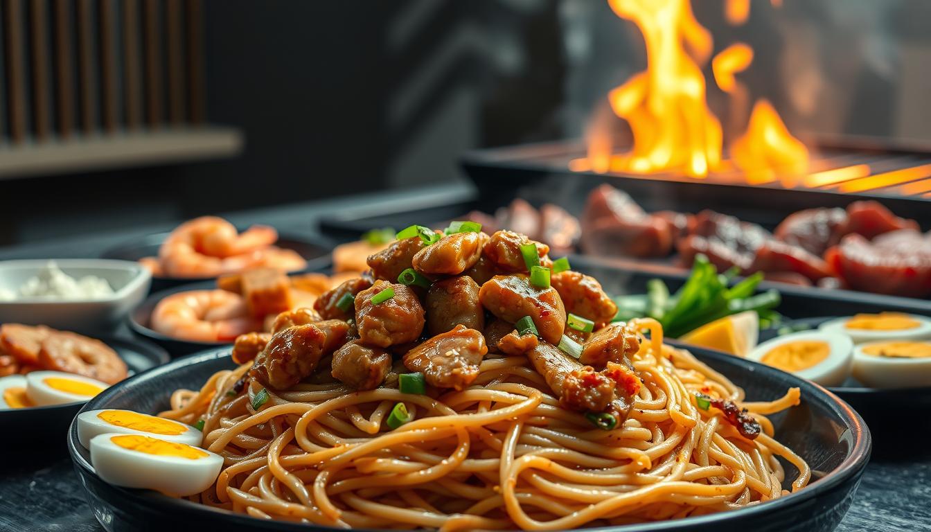 Hibachi Chicken Noodles Protein Options