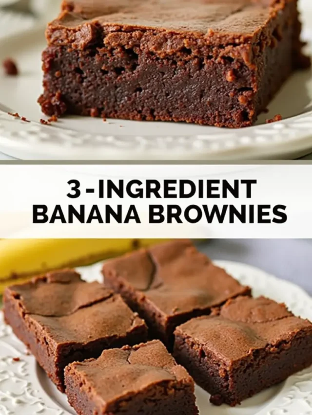 3-Ingredient Banana Brownies