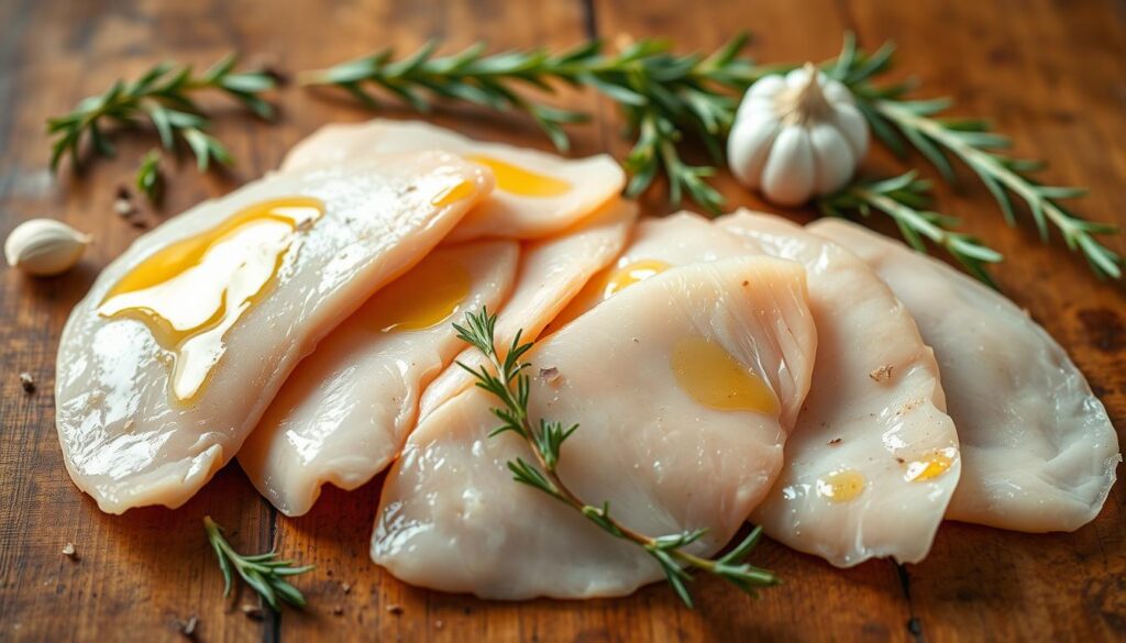 thin sliced chicken breast